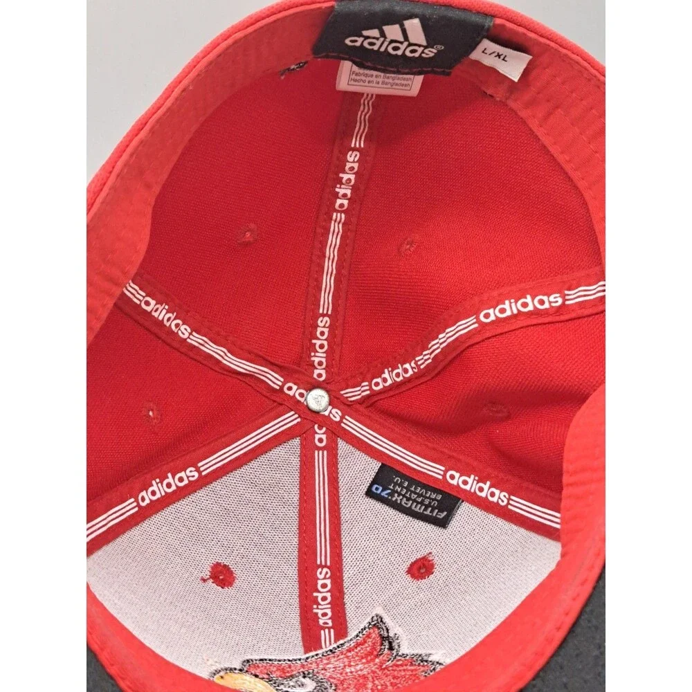 adidas Louisville Cardinals NCAA Fitted Cap Hat Red Black White L/XL